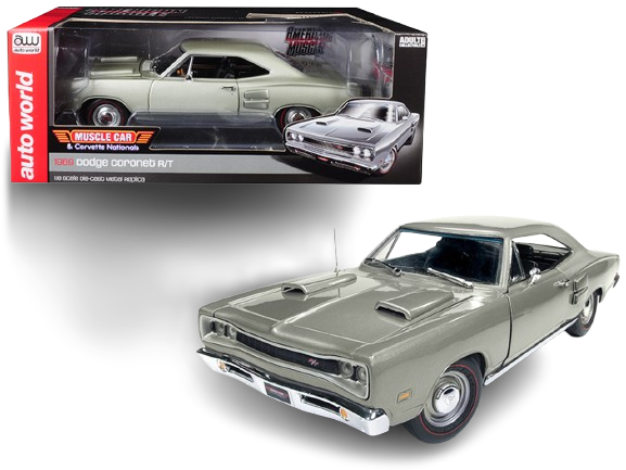 1969 Dodge Coronet R/T Silver "MCACN" Muscle Car & Corvette Nationals Limited Edition to 1002 pieces Worldwide 1/18 Diecast Model Car by Autoworld
