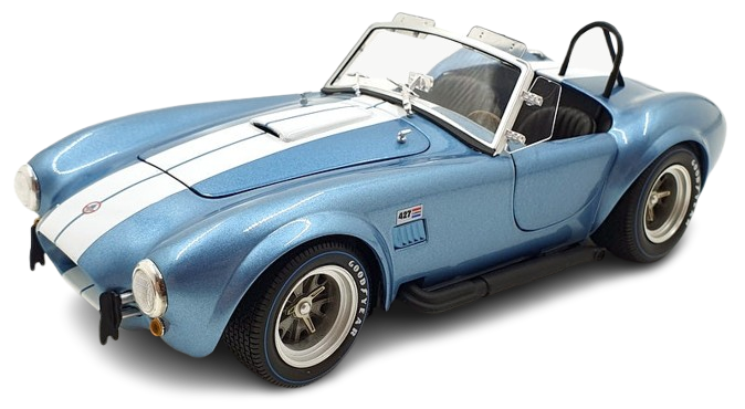 Kyosho 1/18 Scale Diecast 08048SBL - Shelby Cobra 427 S/C - Sapphire Blue/White